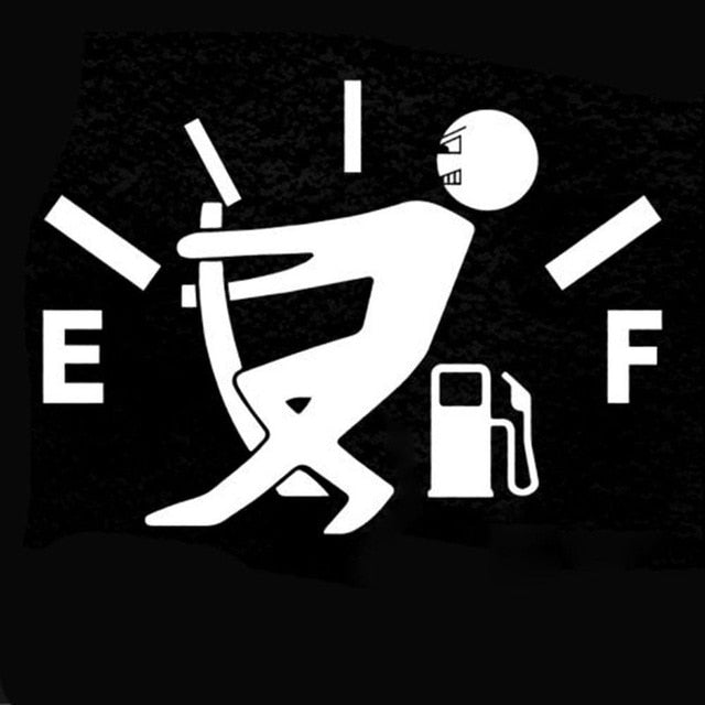 Empty Fuel Gauge Sticker